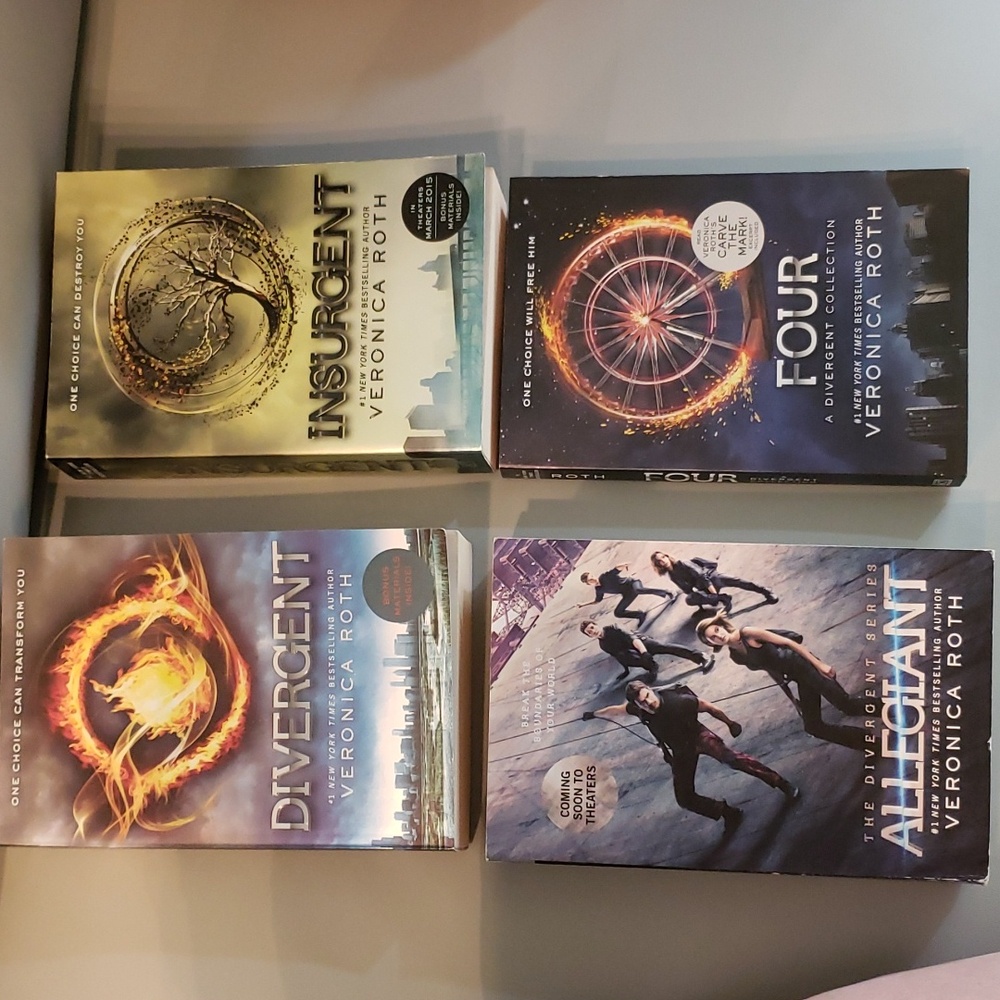 DIVERGENT 4 book series by Veronica Roth LIKE NEW